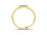 Yellow gold Baguette Solitaire Bar-Set Minimalist Band_6