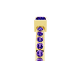 Yellow gold Baguette Tanzanite Pavé Band with Bar Setting_11