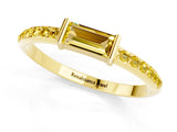 Yellow gold Baguette Yellow Sapphire Pavé Band with Bar Setting_19