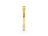 Yellow gold Baguette Yellow Sapphire Pavé Band with Bar Setting_20
