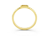 Yellow gold Baguette Yellow Sapphire Pavé Band with Bar Setting_21