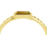 Yellow gold Baguette Yellow Sapphire Pavé Band with Bar Setting_22