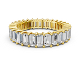 Yellow gold Baguette cut diamond Eternity Band with Shared Prong Setting_25
