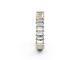 Yellow gold Baguette cut diamond Eternity Band with Shared Prong Setting_27