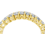 Yellow gold Baguette cut diamond Eternity Band with Shared Prong Setting_29