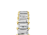 14K Yellow Gold Baguette Half Eternity Band with Shared Prong Setting
