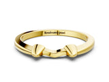 Yellow gold Bamboo-Inspired Plain Metal Band_38