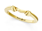 Yellow gold Bamboo-Inspired Plain Metal Band_39