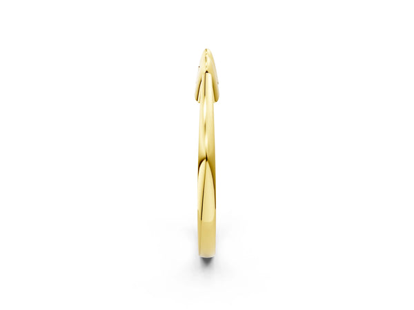 Yellow gold Bamboo-Inspired Plain Metal Band