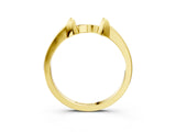 Yellow gold Bamboo-Inspired Plain Metal Band_41