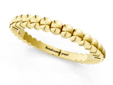 Yellow gold Beaded Round Stone Eternity Band with Bezel Setting_22