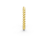 Yellow gold Beaded Round Stone Eternity Band with Bezel Setting_23