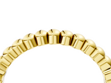 Yellow gold Beaded Round Stone Eternity Band with Bezel Setting_25