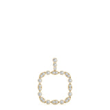 Yellow gold Bezel Marquise and Round Diamond Pendant 1