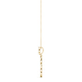 Yellow gold Bezel Marquise and Round Diamond Pendant 2