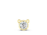 Yellow gold Bezel Round Solitaire Pendant_9