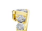 Yellow gold Bezel Set Asscher Cut Diamond Split Shank Ring_8