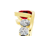 Yellow gold Bezel Set Cushion Cut Diamond Split Shank Ring_17