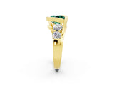 Yellow gold Bezel Set Cushion Cut Diamond Split Shank Ring_2