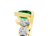 Yellow gold Bezel Set Cushion Cut Diamond Split Shank Ring_5