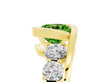 Yellow gold Bezel Set Cushion Cut Diamond Split Shank Ring_5