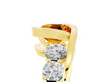 Yellow gold Bezel Set Cushion Cut Diamond Split Shank Ring_5