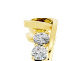 Yellow gold Bezel Set Cushion Cut Diamond Split Shank Ring_5