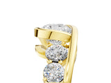 Yellow gold Bezel Set Cushion Diamond Split Shank Ring_8