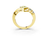 Yellow gold Bezel Set Fancy Yellow Marquise Cut Diamond Split Shank Ring_3
