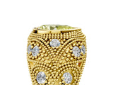 Yellow gold Bezel Set Fancy Yellow Pear Cut Diamond Milgrain Band Ring_5