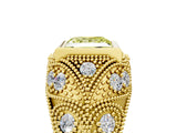 Yellow gold Bezel Set Fancy Yellow Princess Cut Diamond Milgrain Band Ring_5