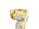 Yellow gold Bezel Set Fancy Yellow Radiant Cut Diamond Split Shank Ring_5