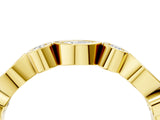 Yellow gold Bezel Set Marquise and Round Diamond Stackable Band_13