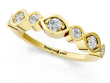 Yellow gold Bezel Set Mixed Shape Diamond Eternity Band_10