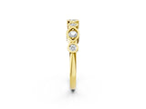 Yellow gold Bezel Set Mixed Shape Diamond Eternity Band_11