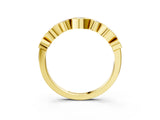 Yellow gold Bezel Set Mixed Shape Diamond Eternity Band_12
