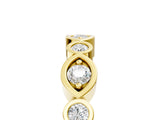 Yellow gold Bezel Set Mixed Shape Diamond Eternity Band_14