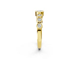 Yellow gold Bezel Set Oval Diamond Half Eternity Band_19