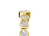 Yellow gold Bezel Set Oval Diamond Half Eternity Band_22