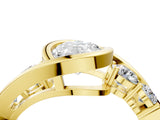 Yellow gold Bezel Set Oval Diamond Split Shank Ring_15