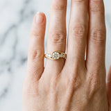 Yellow gold Bezel Set Oval Diamond Split Shank Ring_48