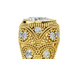 Yellow gold Bezel Set Pear Cut Diamond Milgrain Band Ring_18