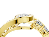 Yellow gold Bezel Set Pear Diamond Split Shank Ring_15