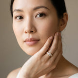 Yellow gold Bezel Set Pear Diamond Split Shank Ring_4