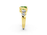 Yellow gold Bezel Set Princess Cut Diamond Split Shank Ring_2