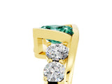 Yellow gold Bezel Set Princess Cut Diamond Split Shank Ring_5