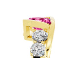 Yellow gold Bezel Set Princess Cut Diamond Split Shank Ring_5