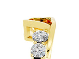 Yellow gold Bezel Set Princess Cut Diamond Split Shank Ring_5