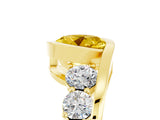 Yellow gold Bezel Set Round Cut Diamond Split Shank Ring_5