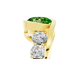 Yellow gold Bezel Set Round Cut Diamond Split Shank Ring_5